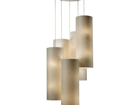 Fabric Cylinders 33  Wide 20-Light Pendant Online now