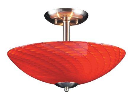 Arco Baleno 16  Wide 3-Light Semi Flush Mount on Sale