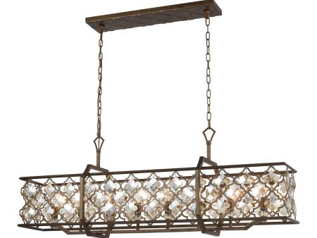 Armand 47  Wide 8-Light Linear Chandelier Online Sale