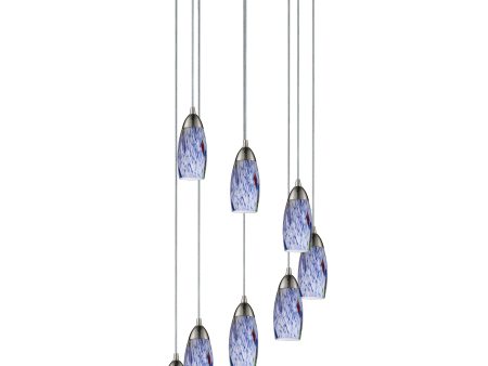 Milan 18  Wide 8-Light Pendant For Sale