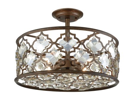 Armand 17  Wide 4-Light Semi Flush Mount Hot on Sale