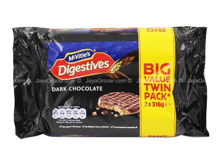 McVities Digestives Dark Chocolate (Twin Pack) 316g x 2 Online