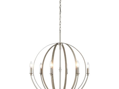 Rotunde 26  Wide 6-Light Chandelier For Sale