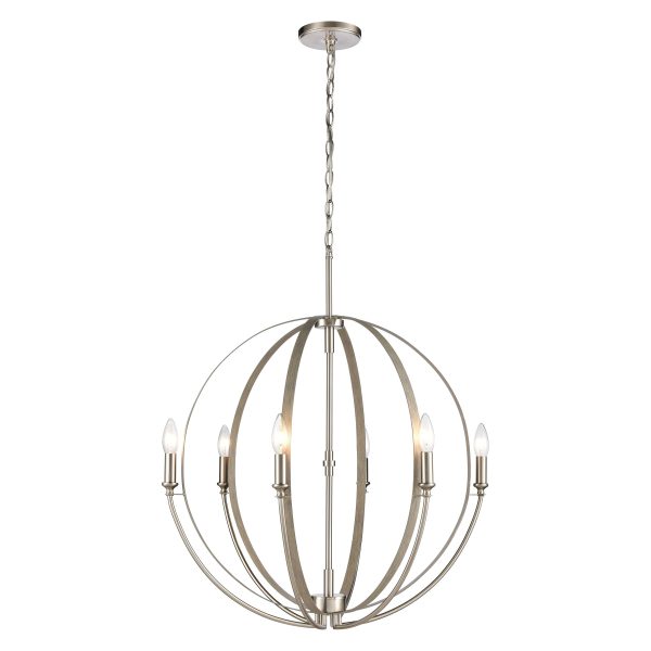 Rotunde 26  Wide 6-Light Chandelier For Sale