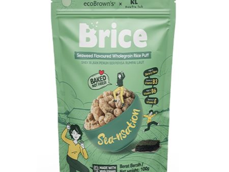 Eco Brown Brice Seaweed Flavor Whole Grain Rice Puff Snack 100g For Discount