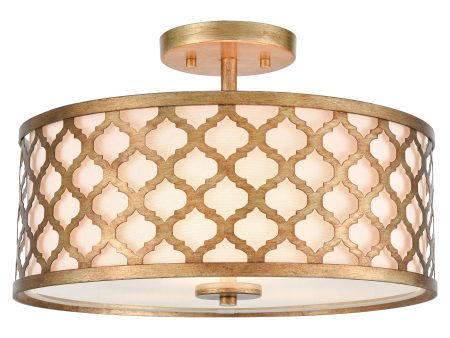 Arabesque 16  Wide 3-Light Semi Flush Mount Cheap