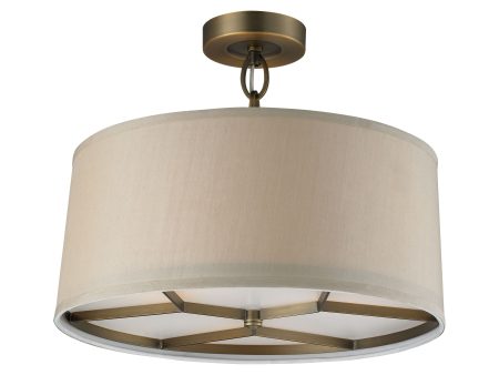 Baxter 16  Wide 3-Light Semi Flush Mount Discount