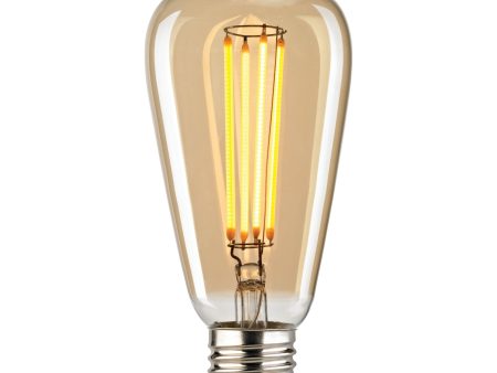 LED Medium Bulb - Shape T64 Base E26 2700K - Light Gold Tint Online now