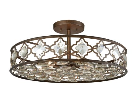 Armand 25  Wide 8-Light Semi Flush Mount For Cheap