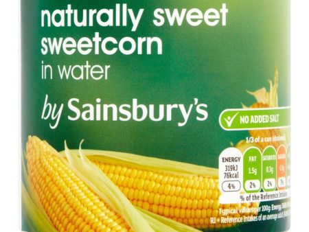 Sainsburys Natural Sweet Sweetcorn 325g Cheap