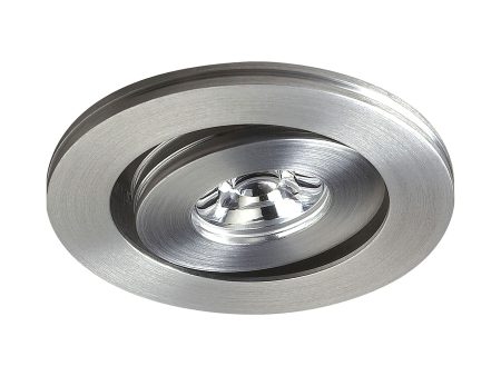 LED Saucer Adjust Smooth with Source. 38 degree beam Brushed Aluminu Hot on Sale