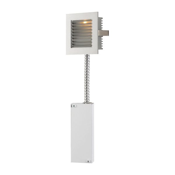 Step Light - Main Wall Recessed, Retrofit (Xenon) with Transformer and Lamp - Louvered For Sale