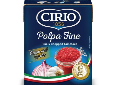 Cirio Polpa Fine Chopped Tomato Onion Garlic 390g Online Sale