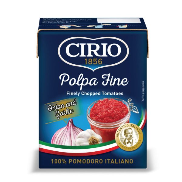 Cirio Polpa Fine Chopped Tomato Onion Garlic 390g Online Sale