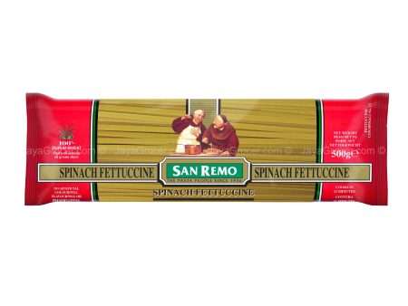 San Remo Dry Pasta Spinach Fettuccine 500g on Sale