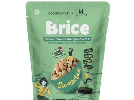 Eco Brown Brice Seaweed Flavor Whole Grain Rice Puff Snack 40g Supply