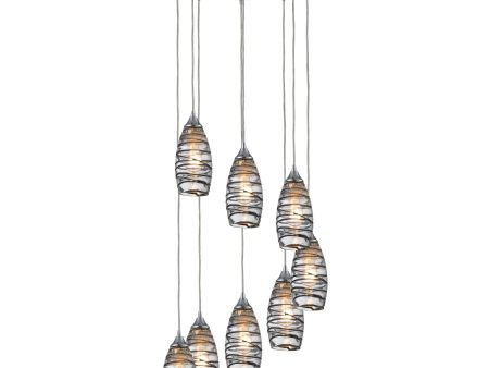 Twister 18  Wide 8-Light Pendant Hot on Sale