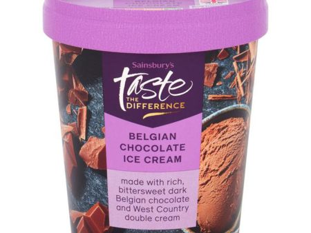 Sainsburys Taste The Difference Chocolate Ice Cream 480ml For Sale